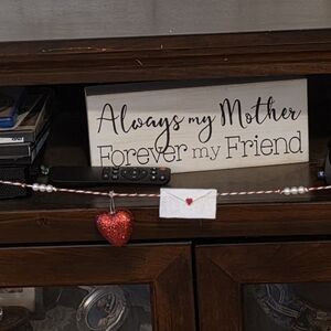 Charming Heart and Envelope Garland - Red and White